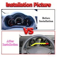 Système Linux, écran numérique HD USB de 12,3 pouces pour tableau de bord de Toyota Fortuner Hilux Vigo Revo VIII Pickup 2005-2025, écran LCD pour voiture