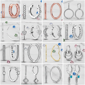 <span class=keywords><strong>Pendientes</strong></span> de Plata 925 con Diseño de Corazón y Circonita Cúbica Redonda, Estilo Animal, para Mujer, Ideales para Fiestas, Lindos, Románticos y a la Moda - Product Image 2