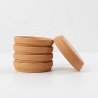 RTS vente en gros 3.15 \ "plateau de graines en terre cuite petite soucoupe en argile pour succulentes Cactus Pot de fleur Base pour jardin maison pépinière