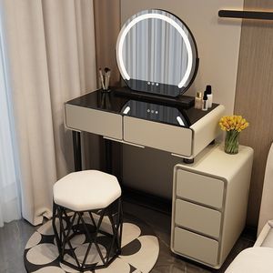 Coiffeuse intelligente avec chargeur sans fil, style nordique de luxe léger, moderne et simple, multifonctionnelle, pour chambre à coucher, modèle Princesse - Product Image 5