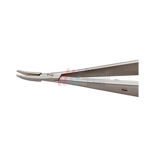 Portaagujas Castroviejo de 18 cm con mango plano y bloqueo, de acero inoxidable, instrumentos quirúrgicos oftálmicos, proveedor mayorista - Product Image 4