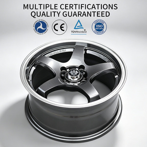 Jantes Flowtone en promotion – Jante en alliage de 15 pouces à <span class=keywords><strong>5</strong></span> branches 15x7 ET38 4x100 gris foncé usiné pour Honda Fit Toyota Vios - Product Image 4