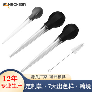 Turkey Pump Meat Injector Tpe Material Octagonal Brush Bullet Shaped For BBQ Poultry Seasoning - Product Image 5