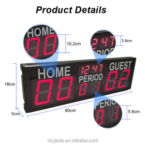 Tabellone <span class=keywords><strong>segnapunti</strong></span> Wireless portatile progettato su misura per <span class=keywords><strong>calcio</strong></span> <span class=keywords><strong>calcio</strong></span> IP65 classificato colore singolo 1000x600mm utilizzo esterno - Product Image 3