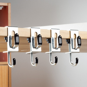 Adjustable Desk Hooks For <b>Backpacks</b> And Dormitories 5 10kg Load Capacity Double Hook Design Cold <b>Rolled</b> Steel Sheet Material - Product Image 1