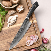 8 inch 67-laags Damascus staal VG10 kern koksmes ultra scherp Japans kookmes zwart titanium plating Pakka houten handvat