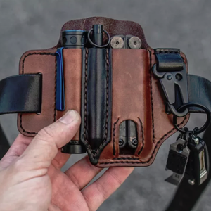Étui de ceinture en cuir véritable avec passant pour ceinture pour outil multifonction EDC - Product Image 1