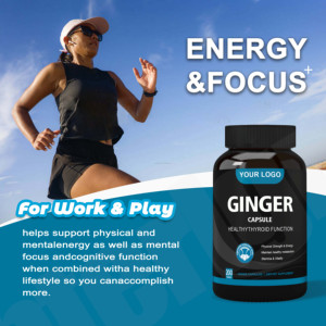 Curcuma Gingembre Pur 100% Santé Digestive Naturelle Supplément Végétarien Capsule D'extrait De Gingembre Noir - Product Image 3