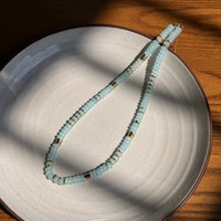 Nouveau collier tendance fait main pour femmes, perles en pierre naturelle colorées, acier inoxydable, chaîne DIY