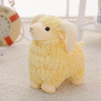 Peluche d'alpaga réaliste en velours bouclé de chèvre, 4 couleurs, douce et moelleuse, idéale pour les cadeaux d'anniversaire et la décoration de la maison ou des fêtes - Vente chaude de notre usine