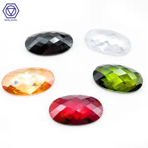 Rarity Customized high quality Synthetic CZ Gemstones big size 18 20 30mm oval shape zircon in various colors loose gemstone