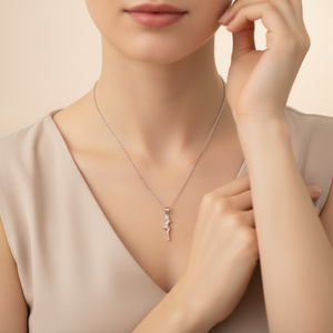 Colgante de Plata de Ley 925 con circón para mujer <span class=keywords><strong>embarazada</strong></span>, collar con colgante para el día de la madre, regalo de amor - Product Image 4