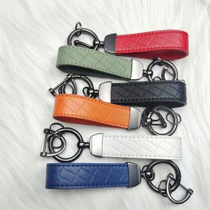 Hot Car Keychain Universal Pu Leather Keychains Durable Gift Metal <b>Key</b> <b>Chain</b> Holder Keyrings Men Women <b>Key</b> <b>Chains</b> - Product Image 2
