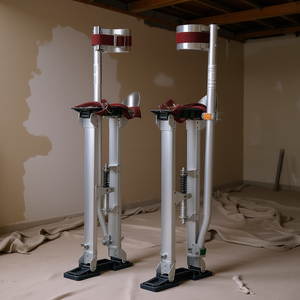 Échasses réglables en aluminium de 24'' à 40'' pour plaques de plâtre, plateformes de travail argentées pour la peinture - Product Image 2