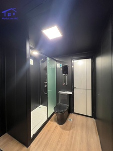 Maisons préfabriquées en conteneurs gris de 20 et 40 pieds pour hôtels et bureaux à domicile - Product Image 4