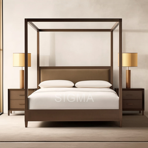 Set di Mobili Moderni per Camera <span class=keywords><strong>da</strong></span> <span class=keywords><strong>Letto</strong></span> in Legno, Struttura <span class=keywords><strong>Letto</strong></span> in Legno Massello con Cassettiera e Comodini, Collezione Contemporanea per Camera <span class=keywords><strong>da</strong></span> <span class=keywords><strong>Letto</strong></span> - Product Image 2
