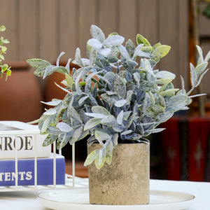 Bonsaï artificiel en eucalyptus, plante verte artificielle floquée, mini arbuste décoratif pour la décoration de la maison - Product Image 3