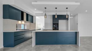 Moderne modulare weiße Lack High-End-Design flache Tür Abinetes De Cocina Armrio Cozinha Küche Küchen schränke mit Insel - Product Image 5