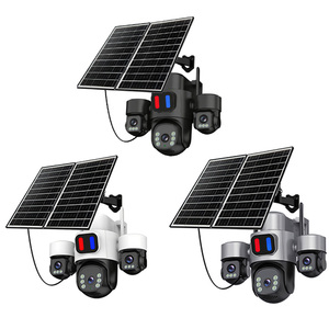 Telecamera di Sicurezza Wireless 6MP con 3 Schermi, Alimentata a Pannello Solare, 3 Obiettivi, WiFi, per Esterni, Telecamera CCTV Solare - Product Image 2