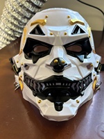 Masque de costume de clown cybernétique LED avec dreadlocks vertes – Accessoire de cosplay premium pour festivals et Halloween