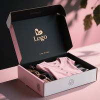 Impression personnalisée mignon rose velours lilas couleur boîtes de papier d'expédition Carton postal vêtements de luxe commerce électronique postal enveloppe boîte-cadeau