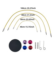 Nouvel ensemble d'aiguilles à tricoter circulaires en cuir PU portables de 3,0 à 10,0 mm, mini kit d'outils d'aiguille à coudre