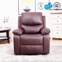 Geeksofa Fauteuil élévateur de massage inclinable en tissu microfibre électrique alimenté par un siège extensible en cuir synthétique pour personnes âgées handicapées