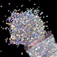 Paillettes laser scintillantes hexagonales de 2,5 mm pour nail art DIY, collection PET, 10g par sachet