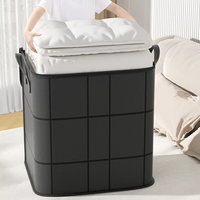 Organisateur de rangement en tissu pliable moderne et durable, scellable et lavable, idéal pour vêtements, couettes, sac anti-poussière, chambre et armoire