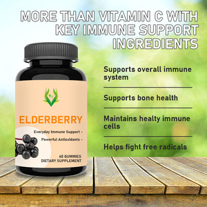 Gomitas de Vitamina C y Saúco Negro, Suplemento Dietético Antioxidante para la Salud Ósea y el Sistema Inmunológico, para Mujeres Embarazadas, Gran Venta - Product Image 2