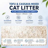 Litière pour chat en tofu et manioc, non toxique, fibres naturelles, super absorbante, faible dispersion, vente en gros directe usine