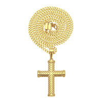 Collier pendentif croix motif Hip Hop en acier inoxydable pour homme, chaîne cubaine tendance et originale