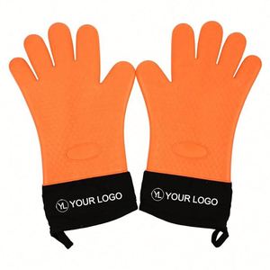 Guantes de Barbacoa Resistentes al Calor Extremo con Logotipo Personalizado, Guantes de Silicona Antideslizantes para Horno y Ahumador - Product Image 1