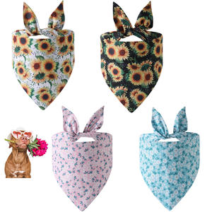 Tanpopo Pet Eco Friendly doppio strato dogana bandane stampa poliestere <span class=keywords><strong>primavera</strong></span> estate fiore bavaglino sciarpa De Mujer Para <span class=keywords><strong>La</strong></span> Cabeza - Product Image 1