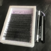 En gros, cils en grappe DIY sous marque privée, cils segmentés DIY sous marque privée, kit de colle et de scellant pour cils DIY, cils segmentés