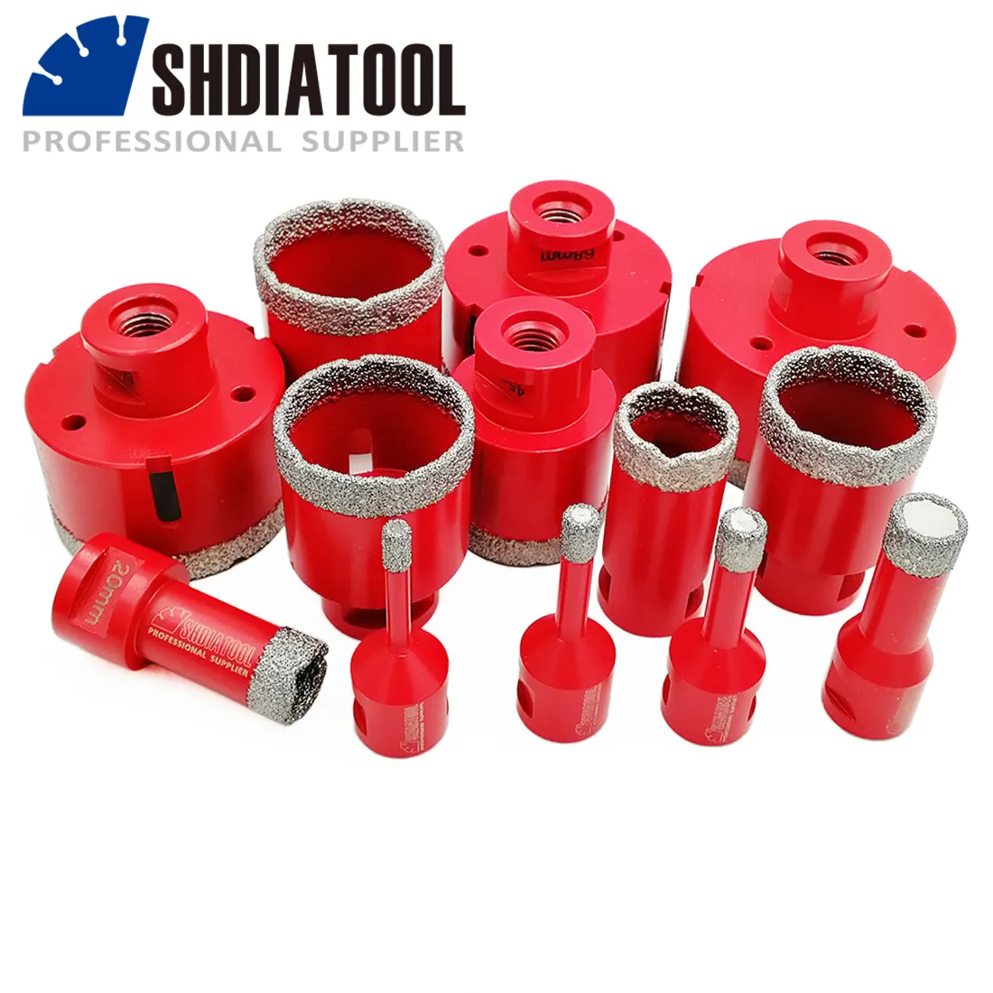 Dia 6-125mm M14 Thread Vacuum Brazed Dry Diamond Core Drill Bits For Angle Grinder