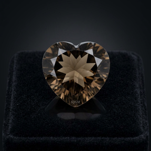 Cuarzo Ahumado Natural de Corte Corazón de 15 mm, Certificado por IGI, Gemas Sueltas Facetadas de Alta Calidad |   Precio de Fábrica al por Mayor para Joyería - Product Image 3