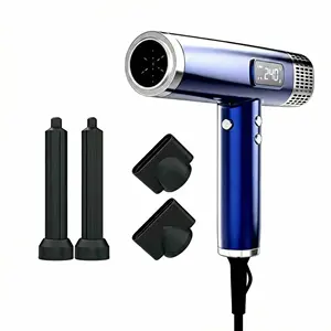 Secador de Pelo Profesional de Alta Velocidad con Pantalla LCD, Secador Iónico para un Secado Rápido, 4 Accesorios y Control Preciso de Temperatura - Product Image 1