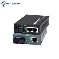 Convertidor de Medios de Fibra Óptica TP-Link y Netlink 10/100/1000 de 20KM Gigabit de 2 Puertos SC a 2RJ45