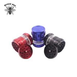 Molinillo de hierbas de aleación de aluminio Joli, Base de vidrio con luz Led, accesorios para fumar, tabaco, <span class=keywords><strong>4</strong></span> piezas, 63 * H83MM, tienda de humo - Product Image 4