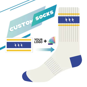 Custom Logo <b>Socks</b> Unisex Half Full Terry <b>Socks</b> – Custom Design Cozy Crew Anti-Slip Sport Terry <b>Socks</b> for Men Women - Product Image 2