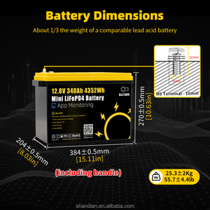 EU cổ 12V 340ah Mini 280ah 320ah 100Ah 24V LiFePO4 Pin LFP RV tàu thuyền năng lượng mặt trời màu xanh răng IP65 không thấm nước năng lượng mặt trời <span class=keywords><strong>Lithium</strong></span> - Product Image 6