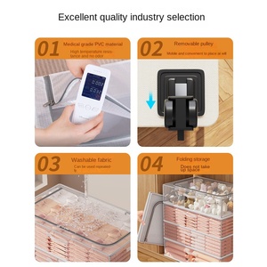 Caja de Almacenamiento Plegable de Plástico PVC Rectangular para Debajo de la <span class=keywords><strong>Cama</strong></span>, Apilable con <span class=keywords><strong>Ruedas</strong></span>, Ahorra Espacio, Organizador de Ropa, Edredones y Ropa de <span class=keywords><strong>Cama</strong></span> - Product Image 6