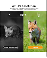 Mini caméra de chasse 4K 50MP, activée par le mouvement, avec vision nocturne, caméra vidéo étanche pour la chasse à la faune et aux cerfs