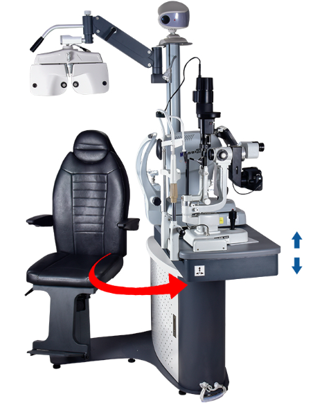 Optometry Chair Rfa Optometry Ophthalmic Eye Refraction Unit Combination Table and Chair ...