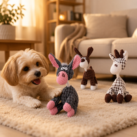 Jouet pour chien en peluche animaux de dessin animé, jouet à mâcher qui couine pour le nettoyage des dents, jouet interactif pour animaux de compagnie pour chiens de petite et moyenne taille