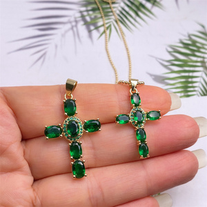 Trendy Grote Kruis Ketting Hanger Vergulde Cz Kruisbeeld Hanger Voor Sieraden Maken Levert Groothandel Bulk - Product Image 5