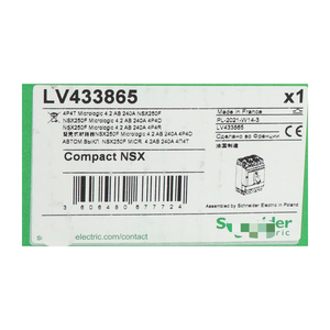 LV433865ไฟฟ้าคอมแพค NSX F 4P 36kA 240A 415V MCCB nfp ใหม่ - Product Image 2