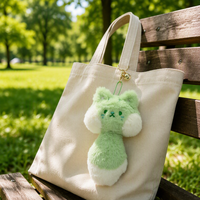Mini machine à griffes pour peluches, modèles variés, animaux en peluche miniatures, porte-clés en peluche en gros, décoration chat avec grande queue