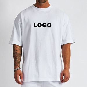 特大Tシャツ100コットンソリッドプラスサイズカスタム印刷刺繍OEMロゴ,ワークアウトGYM Tシャツ半袖Tシャツ - Product Image 2